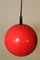 Lampada vintage rossa sferica di Brillant Leuchten, Germania, anni '60, Immagine 1
