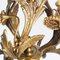 Lámpara de araña antigua de bronce dorado con seis puntos de luz, Imagen 6