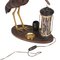 Art Deco Style Heron Table Lamp, Ashtray & Cigarette Service, 1940s 6