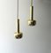 Vintage Guldpendel Brass Pendants by Vilhelm Lauritzen for Louis Poulsen, Set of 2 11