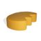 Banco Stuffed E de cuero amarillo de Noah Spencer para Fort Makers, Imagen 1