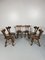 Mid-Century Brutalist Sculptured Oak Chairs, Set of 6 1