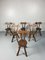 Mid-Century Brutalist Sculptured Oak Chairs, Set of 6, Image 3