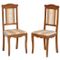 Antique Art Nouveau Walnut Side Chairs, Set of 2 1