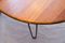 Mesa de comedor redonda de teca con patas de acero, años 60, Imagen 7