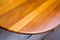 Mesa de comedor redonda de teca con patas de acero, años 60, Imagen 3