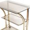 Gilt Brass & Glass Fumè Bar Cart, 1970s 2