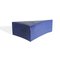 Royal Blue Leather Stuffed Triangle Ottoman by Noah Spencer for Fort Makers, Image 1
