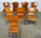 Vintage Stacking Plywood Chairs from Casala, 1970s, Set of 8, Image 2