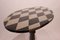 Gustavian Grey Pedestal Table with Checkered Surface, 1840 4