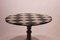 Gustavian Grey Pedestal Table with Checkered Surface, 1840 3