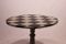 Gustavian Grey Pedestal Table with Checkered Surface, 1840, Image 3