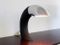 Lámpara de mesa vintage de metal negro cromado, Imagen 6