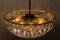 Lámpara colgante vienesa de latón cristal, años 60, Imagen 18