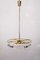 Lámpara colgante vienesa de latón cristal, años 60, Imagen 4