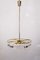 Viennese Brass and Crystal Hanging Lamp, 1960s 4