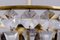 Lámpara colgante vienesa de latón cristal, años 60, Imagen 11