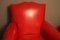 Art Deco French Red Leather Mustache Back Club Chairs, 1930s, Set of 2 6