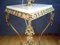 Antique Brass Floor Lamp with Onyx Pedestal 10