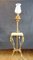 Antique Brass Floor Lamp with Onyx Pedestal 1
