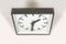 Industrial Square Railway Clock from Pragotron, 1970s 3