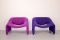 F598 Groovy Chairs by Pierre Paulin for Artifort, 1980s, Set of 2 1