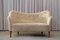 Sheepskin Settee by Carl Brorup for Slagelse, 1940s, Image 1