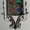 Antique Venetian Wrought Iron Lantern with Stained Glass Disks, Image 15