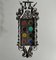 Antique Venetian Wrought Iron Lantern with Stained Glass Disks, Image 16