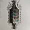 Antique Venetian Wrought Iron Lantern with Stained Glass Disks 19