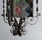 Antique Venetian Wrought Iron Lantern with Stained Glass Disks 14