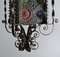 Antique Venetian Wrought Iron Lantern with Stained Glass Disks, Image 14