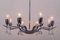 Lámpara de araña Art Déco cromada, años 30, Imagen 6