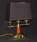 Lámpara de mesa Art Déco de palisandro y bronce, años 30, Imagen 3
