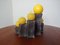 Skulpturales brutalistisches Set aus Kerzenhalter aus Eisen, Aschenbecher & Feuerzeug, 1960er 27