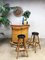 Vintage Bamboo Rattan Tiki Bar with 2 Barstools 2