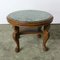 Vintage Coffee Table with Marble Top and Carved Legs 1