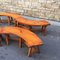 Pine Benches by Pierre Chapo, 1960s, Set of 4 5