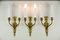 Antique Wall Lamps, 1890s, Set of 3 9