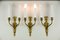 Antique Wall Lamps, 1890s, Set of 3, Image 9