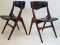 Vintage Danish Teak & Leatherette Chairs, Set of 2 9