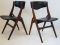 Vintage Danish Teak & Leatherette Chairs, Set of 2, Image 9