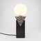 Granite, Solid Steel, & Glass Triangular Monument Lamp by Louis Jobst, 2016 3