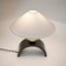 Rolled Steel & Brass U Lamp with Linen Lamphade by Louis Jobst 6