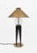 Lampada da tavolo V in legno massiccio, vetro massiccio e ottone di Louis Jobst, Immagine 1