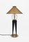 V Table Lamp in Hardwood, Solid Glass, & Brass by Louis Jobst 1