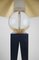 Lámpara de mesa V de madera, vidrio macizo y latón de Louis Jobst, Imagen 3