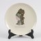 Platos de cerámica vintage con estampado de moda, años 50. Juego de 2, Imagen 2