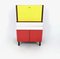 Mid-Century Yellow, Red and White Formica Secretaire, 1950s 1