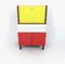 Secreter Mid-Century de formica amarillo, rojo y blanco, años 50, Imagen 1